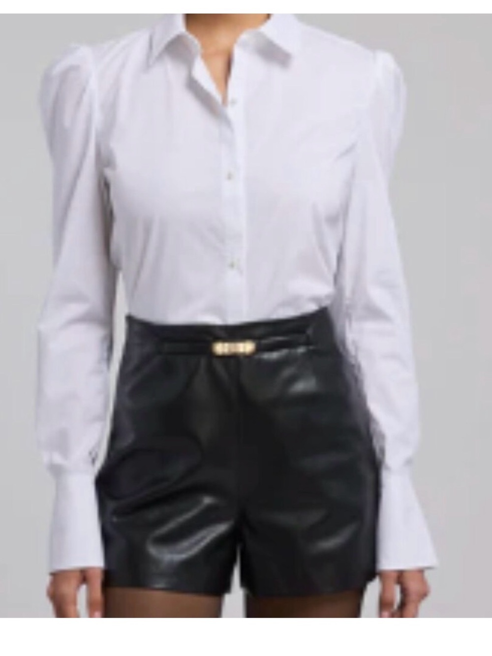 Generation Love Lyra White Button-Down Puff Sleeve Shirt NWT
